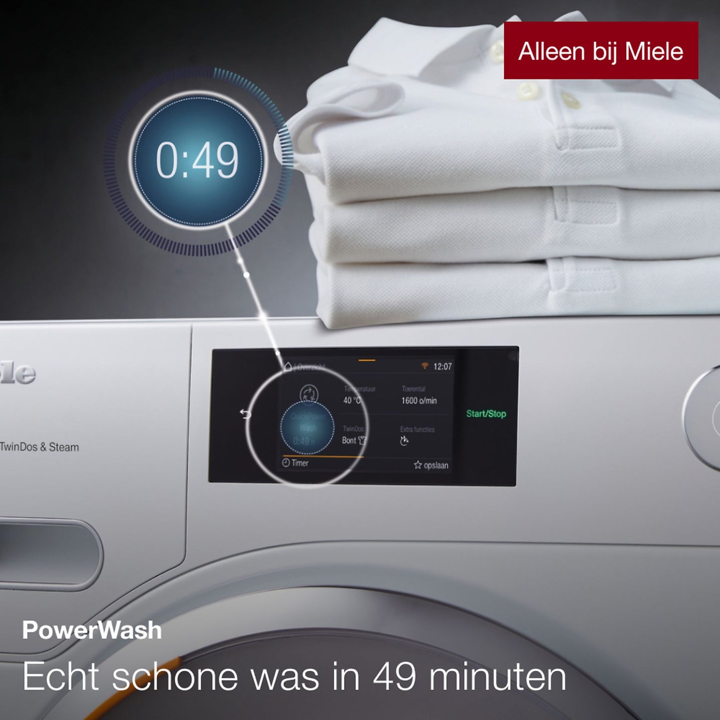 MIELE WWC 380 WCS PowerWash & Steam Wasmachine (8 kg, 1600 rpm, A)